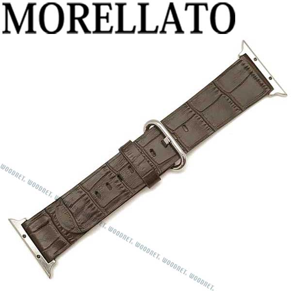 【在庫処分特価】MORELLATO 腕時計ベルト モレラート Apple Watch メンズ&レディース 型押しカーフレザー アップルウォッチ42mm専用 ダークブラウン U4739-A-STRAP-CASSA-480-032-22 ブランド