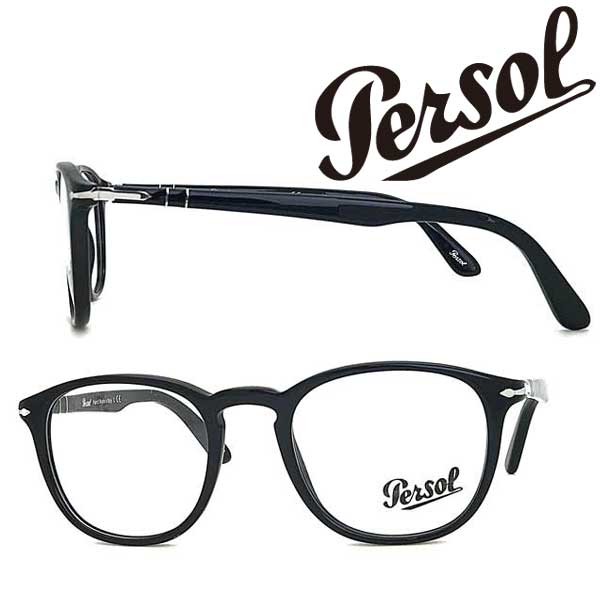 Persol メガネフレーム ペルソール メンズ レディース ブラック 眼鏡 0PO-3143V-95 ブランド