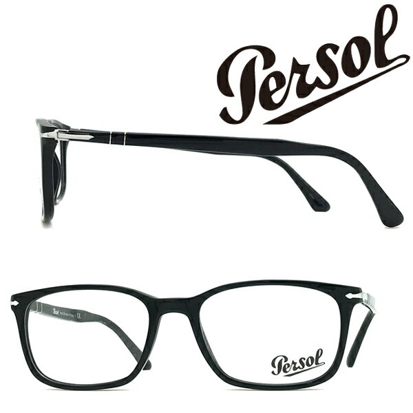 Persol メガネフレーム ペルソール メンズ レディース ブラック 眼鏡 0PO-3189-95 ブランド