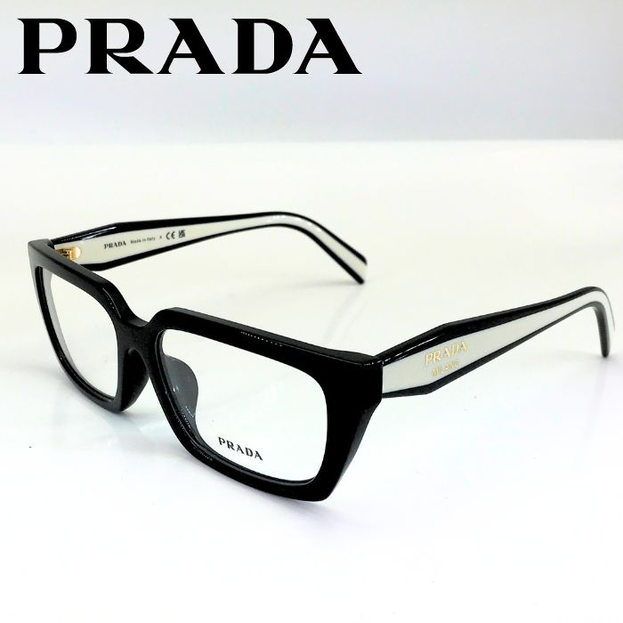 乐天商城 - PRADA メガネフレーム プラダ 眼鏡 めがね ブラック×ホワイト 黒 prd05vf-20g101 ブランド/メンズ&レディース/男性用&女性用/度付き・伊達・老眼鏡・カラー・パソコン用PCメガネレンズ交換対応