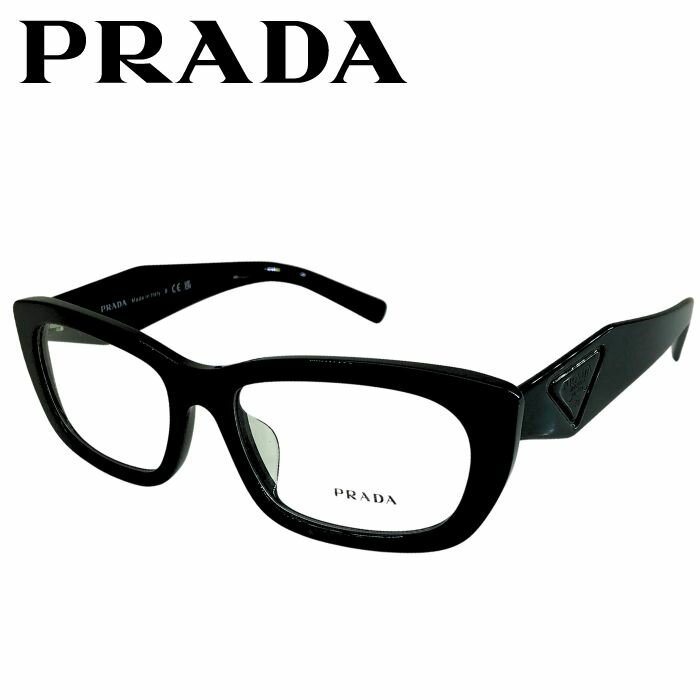 PRADA メガネフレーム プラダ 眼鏡 めがね ブラック prd09vf-16k101 ブランド/メンズ&レディース/男性用&女性用/度付き・伊達・老眼鏡・カラー・パソコン用PCメガネレンズ交換対応