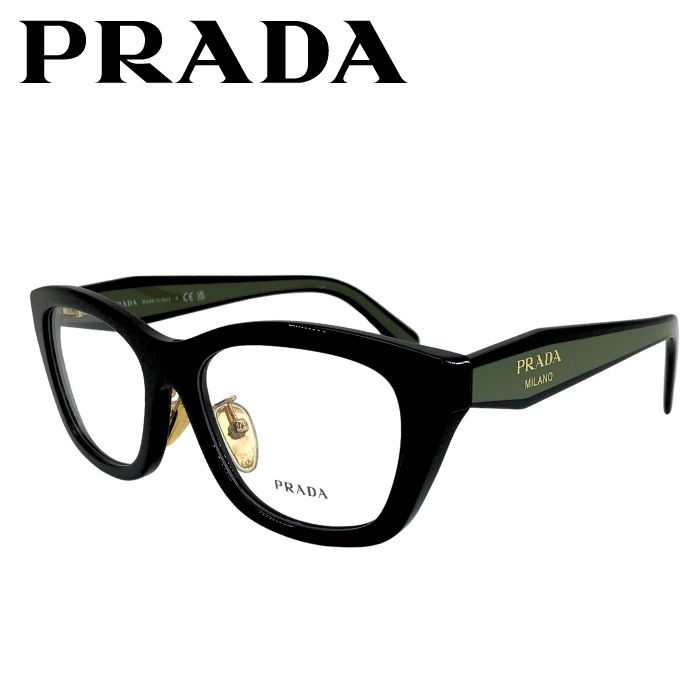 乐天商城 - PRADA メガネフレーム プラダ 眼鏡 めがね ブラック 黒×オリーブ prd11vd-03k101 ブランド/メンズ&レディース/男性用&女性用/度付き・伊達・老眼鏡・カラー・パソコン用PCメガネレンズ交換対応