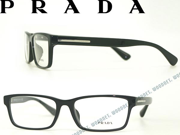 プラダ PRADA メガネフレーム 眼鏡 ブラック めがね PR-01SV-1AB1O1 ブランド/メンズ&レディース/男性用&女性用/度付き・伊達・老眼鏡・カラー・パソコン用PCメガネレンズ交換対応