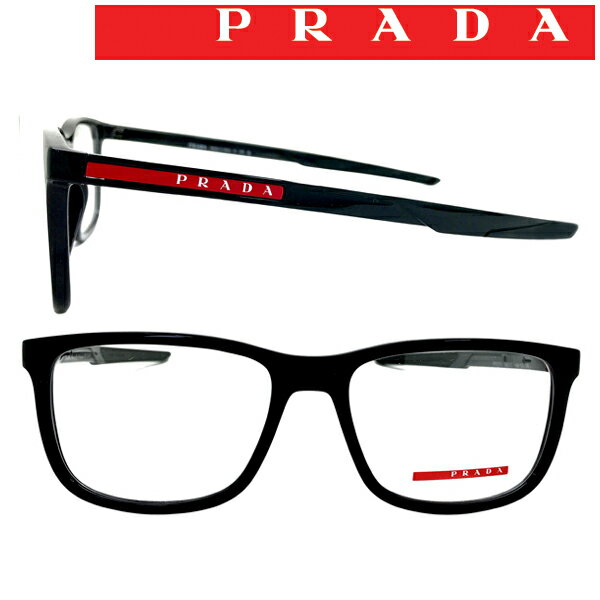 PRADA LINEA ROSSA メガネフレーム プラダリネアロッサ メンズ レディース ブラック 眼鏡 0PS-07OV-1AB1O1 ブランド （ 旧 プラダスポーツ/PRADA SPORT）