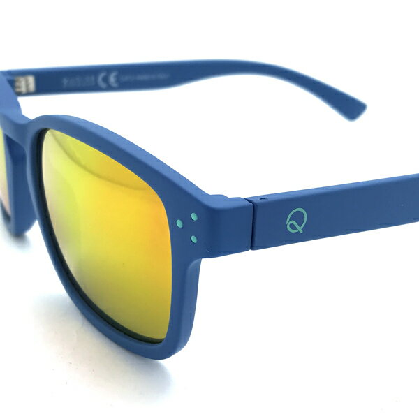【在庫処分特価】SDGs エコ QUOISE EYEWEAR クォーズアイウェア サングラス メンズ&レディース オレンジミラー QE-SHARK-BL1-L6 ブランド サーファー　サーフィン　リサイクル資源（再生ナイロン）で作られたサングラス　イタリア　自然環境保護への取組