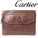 【中古】 Cartier セカンドバッグ カルティエ 【やや傷や使用感あり】 メンズ マストライン ボルドー クラッチバッグ R-CA-B-34-1 ブランド ...