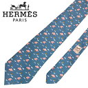 【中古】HERMES エルメス ネクタイ【非常に良い】9.5cm ライトブルー シルク ブランド r-he-t-e10331875