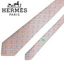 【中古】HERMES エルメス ネクタイ【非常に良い】9cm ライトピンク シルク ブランド r-he-t-e10331863