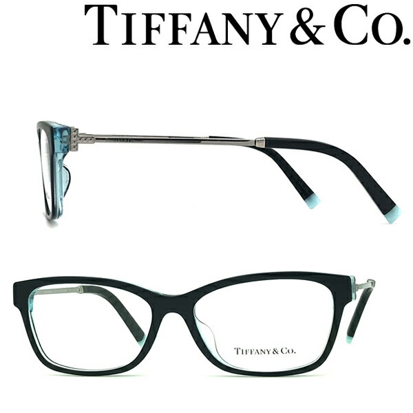 Tiffany ＆ Co. メガネフレーム ティファニー レディース ブラック×クリアースカイブルー 眼鏡 TF2204F-8285 ブランド