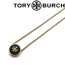 ゴールドのペンダント（レディース） TORY BURCH ネックレス トリーバーチ レディース キラ エナメル ペンダント ゴールド×ブラック 90549-720 ブランド