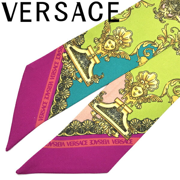 VERSACE ベルサーチ ヴェルサーチェ レディース スカーフ ネクタイ バロッコ ゴッデス シルク ピンク IBA0005-1A03859-5P370 ブランド