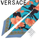 ヴェルサーチェ マフラー（レディース） VERSACE ベルサーチ ヴェルサーチェ レディース スカーフ ネクタイ アシッド ブーケ シルク ブルー IBA0005-1A03879-5V230 ブランド