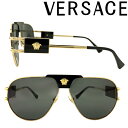 VERSACE サングラス ベルサーチ ヴェルサーチェ メンズ&レディース ブラック ティアドロップ ちょいワル ちょい悪 UVカット 0VE-2252-1002-87 ブランド