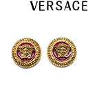 VERSACE ピアス ベルサーチ ヴェルサーチェ メンズ レディース メドゥーサ ロゴ ゴールド×ピンク 1005333-1A00638-4J350 ブランド