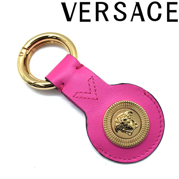 ヴェルサーチ VERSACE キーホルダー キーリング ベルサーチ ヴェルサーチェ メンズ&レディース メドゥーサ ロゴ ピンク×ゴールド 1006198-1A03190-1PF0V ブランド