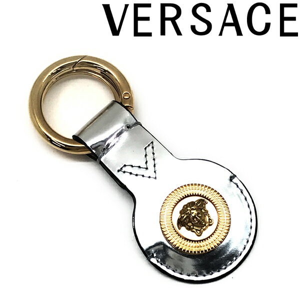 ヴェルサーチ VERSACE キーホルダー キーリング ベルサーチ ヴェルサーチェ メンズ&レディース メドゥーサ ロゴ シルバー×ゴールド 1006198-1A04114-1E01V ブランド