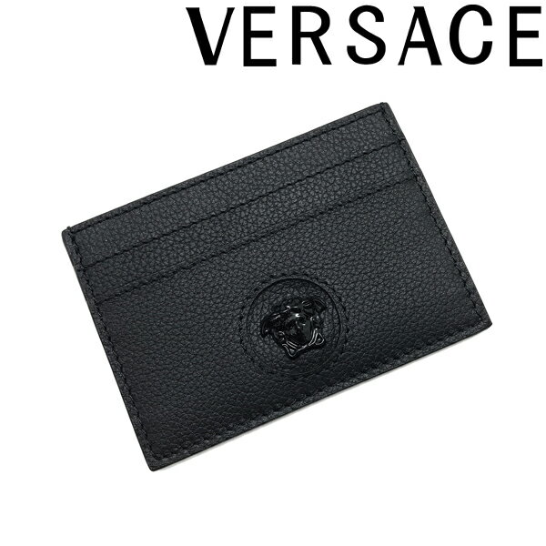 ヴェルサーチ VERSACE カードケース ベルサーチ ヴェルサーチェ メンズ&レディース メドゥーサ 型押しレザー ブラック DP3I057-DVIT2T-K41NV ブランド