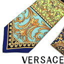 VERSACE ネクタイ ベルサーチ メンズ ル ポップ クラシークプリント シルク ブルー ICR7001-A233340-A7047 ブランド