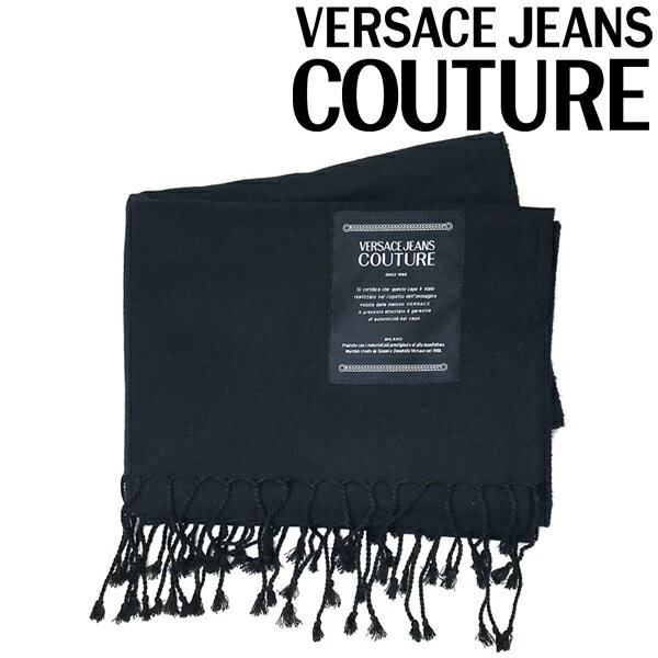 ヴェルサーチ マフラー VERSACE JEANS COUTURE マフラー ベルサーチ メンズ&レディース ヴェルサーチェ ジーンズ クチュール ロゴ ブラック 73YA2H60-ZG119-899 ブランド