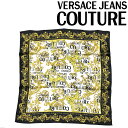 VERSACE JEANS COUTURE スカーフ ベルサーチ ヴェルサーチェ メンズ&レディース ロゴ バロッコプリント シルク ホワイト 74HA7H01-ZG151-G03 ブランド ストール ショール