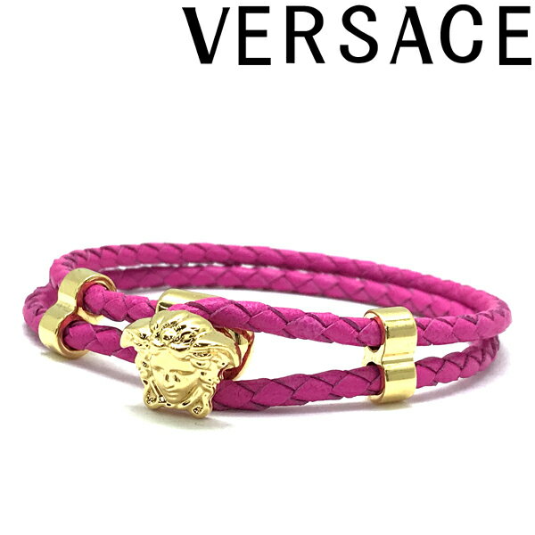 VERSACE ブレスレット ベルサーチ ヴェルサーチェ メンズ&レディース メドゥーサ ロゴ ピンク×ゴールド DG05579-DMTN-1PF0D ブランド