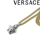 VERSACE ネックレス ベルサーチ メンズ&レディースゴールド×シルバー メドゥーサ ロゴ DG16783-DJMT-D0KO ブランド