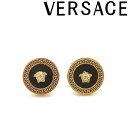 ヴェルサーチェ ピアス レディース VERSACE ピアス ベルサーチ ヴェルサーチェ メンズ＆レディース ヴィンテージゴールド×ブラック メドゥーサ ロゴ DG27256-DJMR-K41T ブランド