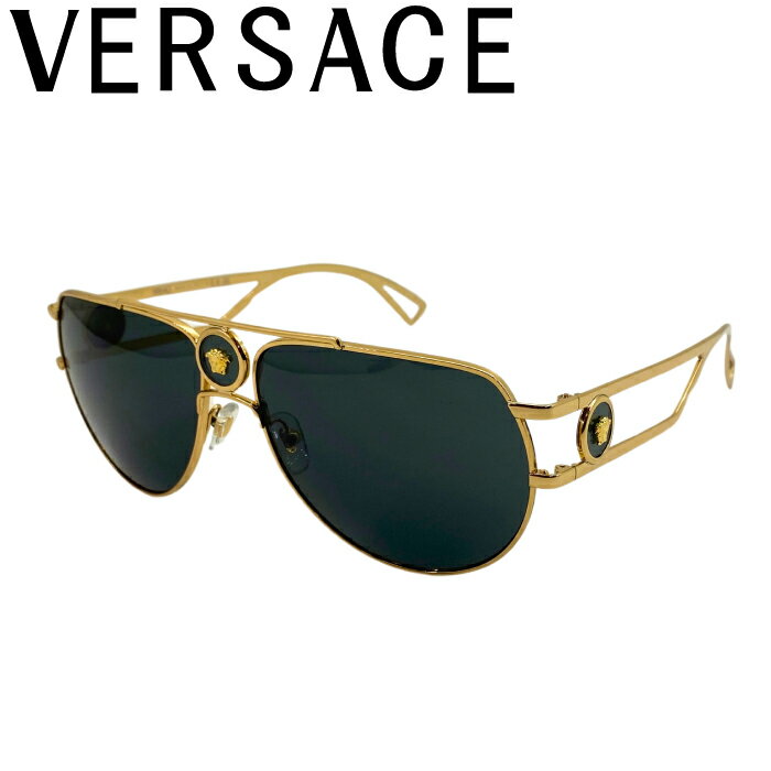 ヴェルサーチ VERSACE サングラス ベルサーチ ヴェルサーチェ メンズ&レディース UVカット ブラック ティアドロップ ちょいワル ちょい悪 UVカット 0ve-2225-100287 ブランド