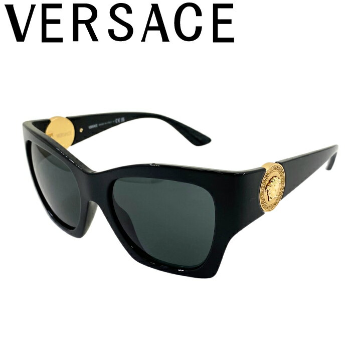 ヴェルサーチ VERSACE サングラス ベルサーチ ヴェルサーチェ メンズ&レディース UVカット ブラック ちょいワル ちょい悪 UVカット 0ve-4452-gb1-87 ブランド