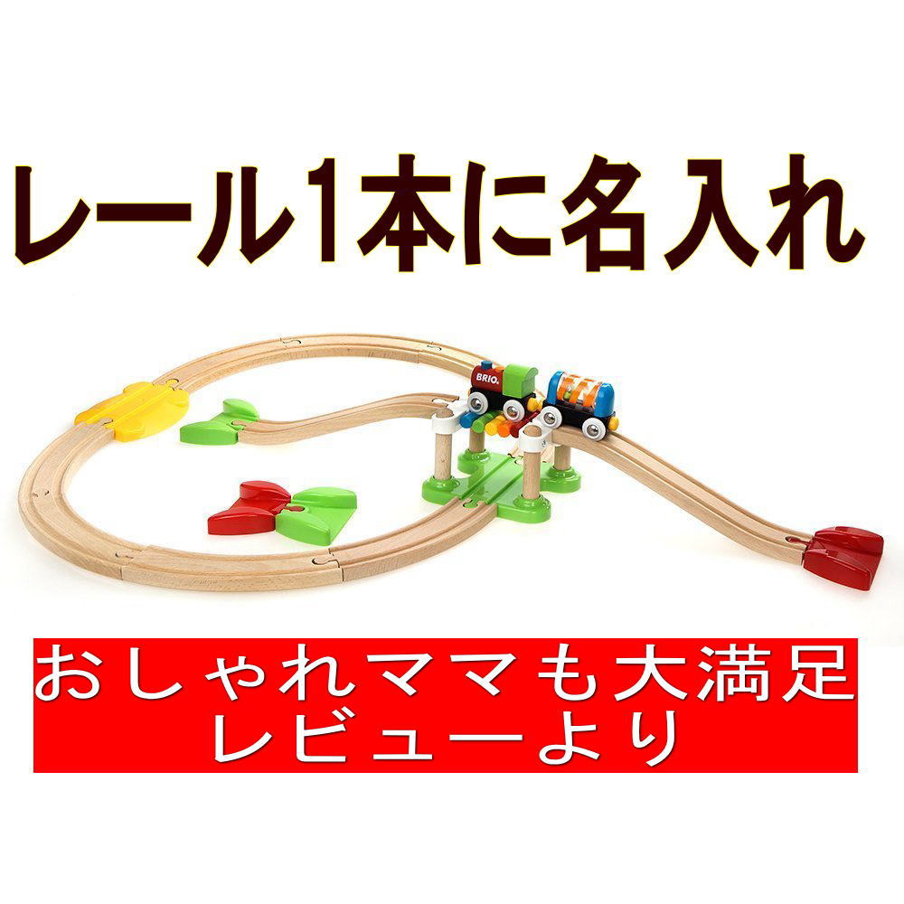 出産祝い　男の子　名入れ　BRIO　レールウェイ　おしゃれママも大満足　マイファースト　ビギナーセット　【ブリオ】木のおもちゃ　汽車・汽車レールセット　名前　誕...