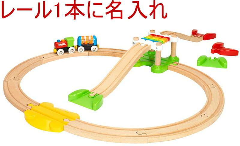 【おしゃれママも大満足】出産祝い 男の子 名入れ BRIO レールウェイ 　マイファースト ビギナーセット 【ブリオ】木のおもちゃ 汽車・汽車レールセット 0歳　0才 1歳 1才 2歳 2才 誕生日プレゼント おもちゃ 赤ちゃん 幼児 ベビー 子供 木製玩具 誕生日 1歳 男 あす楽