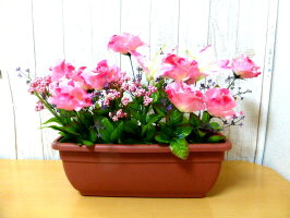 薔薇プランター【造花】【装飾】【デイスプレイ】