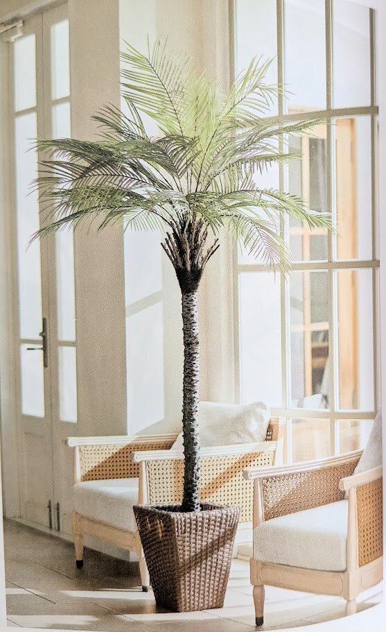 人工観葉植物　フェニックス2m鉢カバー付き　大型グリーン　デスプレイ　演出　送料無料