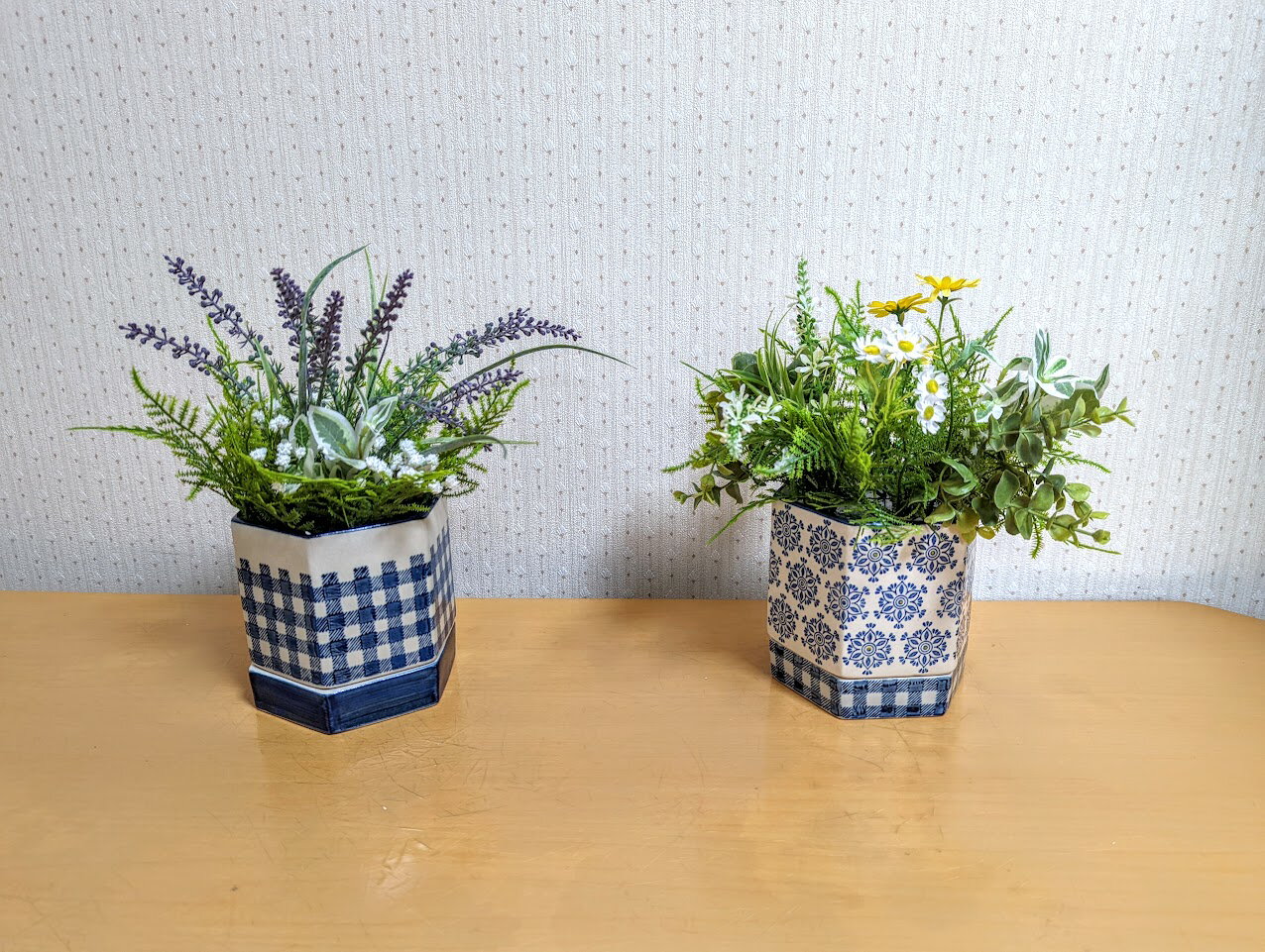 フェイクグリーン　造花　　ミックスガーデンポット　2柄よりお選びください　　送料無料