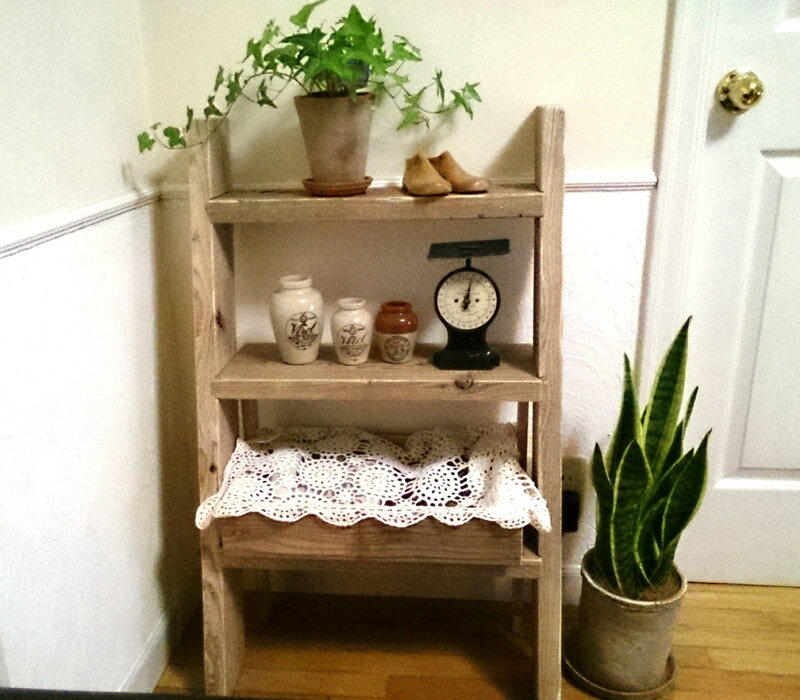 WOODPRO本店】OLD ASHIBA(足場板古材)ラダーシェルフ(はしご WOODPRO本店】OLD ASHIBA(足場板古材)ラダーシェルフ(はしご