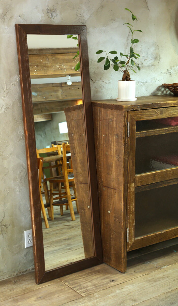 WOODPRO本店】OLD ASHIBA(足場板古材)姿見ミラー WOODPRO本店】OLD ASHIBA(足場板古材)姿見ミラー