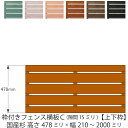 枠付きフェンス:横板C(隙間15ミリ)【上下枠】幅21〜200cm×高さ47.8cm×奥行3.6cmベランダリフォームフェンス ボーダーフェンス ウッドフェンス...