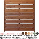 枠付きフェンス:横板C(隙間15ミリ)◇国産杉【3方枠】幅21〜200cm×高さ92.8cm+ゴム脚1cm×奥行5.2cm●ゴム脚付け加工ありボーダーフェンス ...