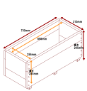 スクエア プランター長方形「大」（1.5段）幅750mm×奥行310mm×高さ295mmプランター単体/プランター＋専用脚セット木製プランター 大型 屋外 家庭菜園 園芸用品 菜園プランター ベランダ菜園 野菜 75cm 31cm 29.5cm 3