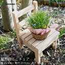 【5/1限定クーポン配布中!】屋外用 ミニチェアー 国産杉 幅23.4cm×奥行27.7cm×高さ40cm チェアー ガーデニング ガーデン プランター台 花台...
