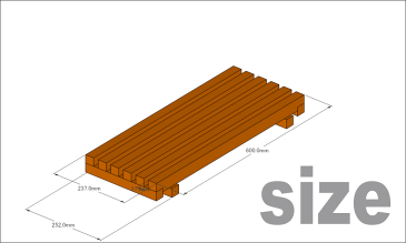 花台棚板B（細桟）タイプ　600-6P幅600mm×奥行252mm 【小型商品】