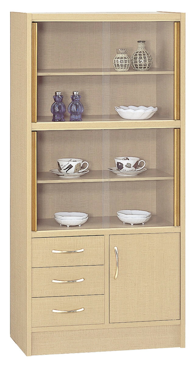 ミニ食器棚 コンパクト 60 食器棚 カップボード 棚 ミニ 完成品 日本製　【送料無料】