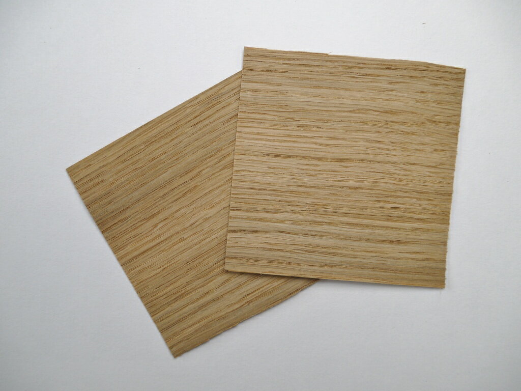 リフォームテープ　ウッドステッカーサイズ：75mmx75mmホワイトオーク　天然木　20枚セット