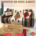 エルパソ サドルブランケット El Paso SADDLE BLANKET サンミゲル ブランケット 150cm×210cm ネイティブ柄 ラグ キャンプ サウスウエストスタイル