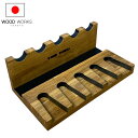 月間優良ショップ連続受賞 WOODWORKS ガンスタンド 5丁掛 (色:ライトブラウン) 木製 日本製 【 ガンラック サバゲー エアガン 電動ガン ガスガン...