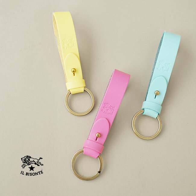 ◇【国内正規販売店】[54222304450] IL BISONTE(イルビゾンテ) レザーキーリング/2022SPRING SUMMER COL..