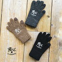 yK̔Xz[54192-3-09382]IL BISONTE(Cr]e) jbgO[u/KNIT GLOVES WITH LOGO jZbNX Y fB[X 