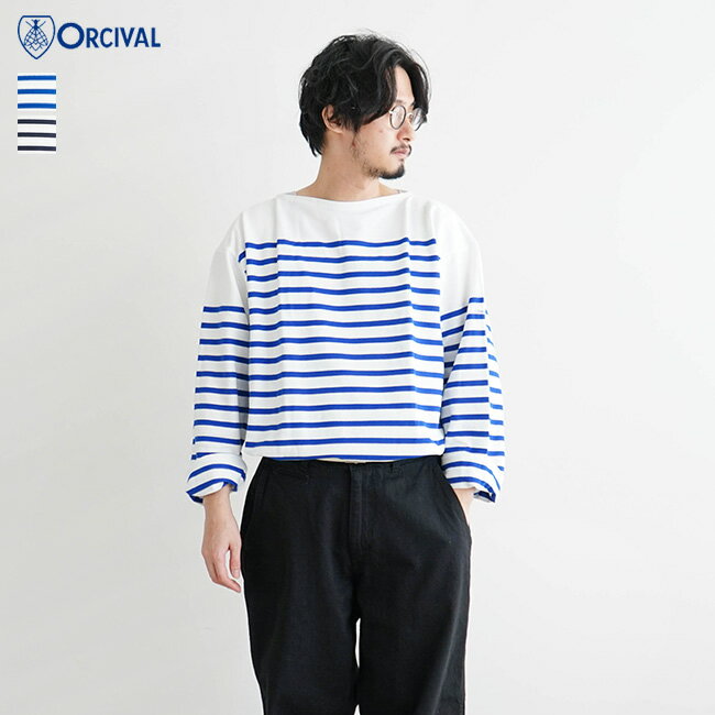 [6130]ORCIVAL(オーシバル/オーチバル) WIDE BODY BOAT NECK L/S P.O.(ワイドボディボートネックロングスリーブプルオーバー)