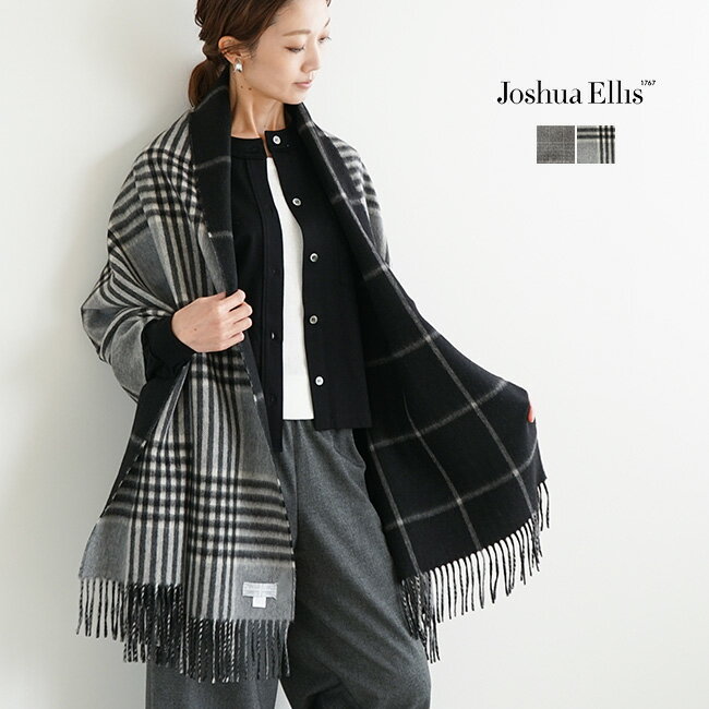 [TCS51144/TCS51613] Joshua Ellis(ジョシュアエリス)stole　Double Face Checkカシミアダブルフェイスチェックストール/チェック ショール