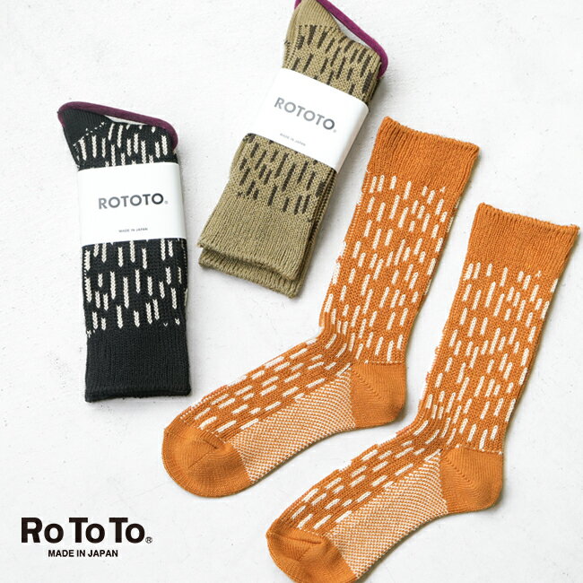 [R1431]RoToTo(gg) RAIN DROP CREW SOCKS(ChbvJ\bNX) y[֑Ήz